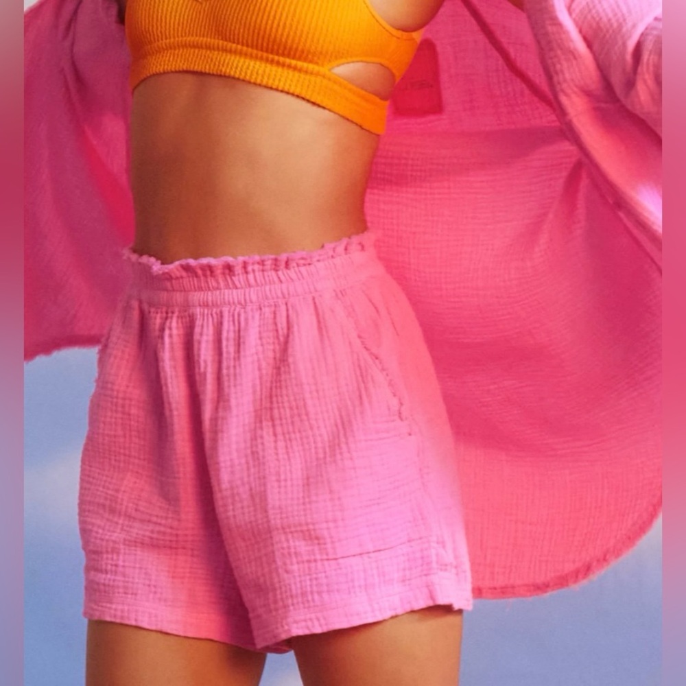 Aerie Gauzy High Waisted Shorts